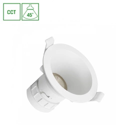 FIALE CORE COMPLETE DOWNLIGHT 7W CCT 230V 45ST IP20 UGR<19 FI90X85MM BIAŁY OKRĄGŁA