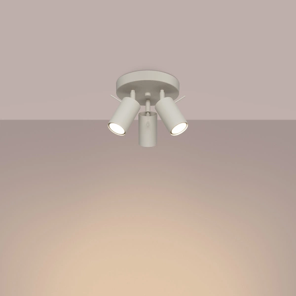 Plafon RING 3P beżowy