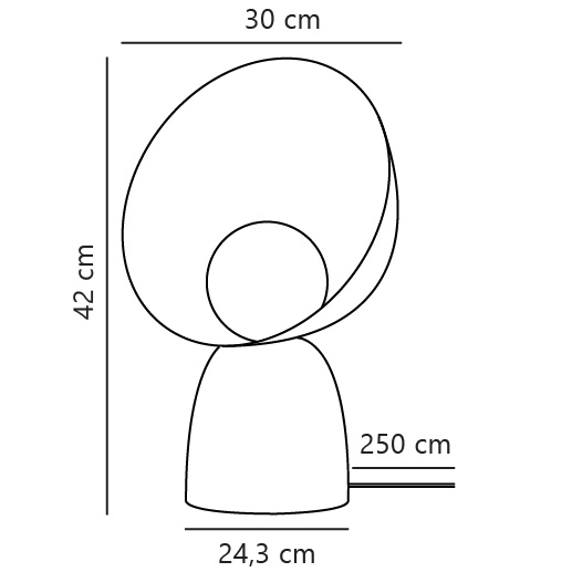 Lampa stołowa HELLO E14 25W Metal | Czarny