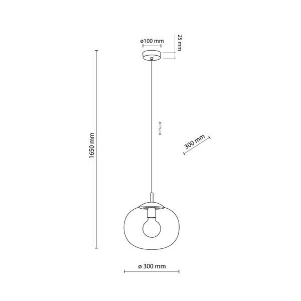 VIBE TOPAZ LAMPA WISZĄCA 1 300 4677