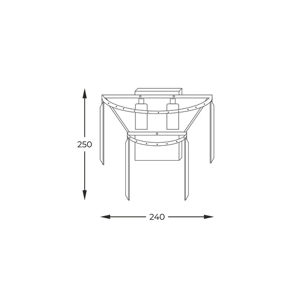 Luksusowa lampa ścienna kinkiet szklany AMEDEO 2x E14 40W | chrom
