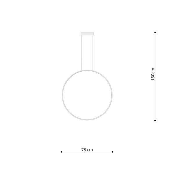 Nowoczesna lampa wisząca RIO 78 LED czarna 50W barwa neutralna 4000K TH.120