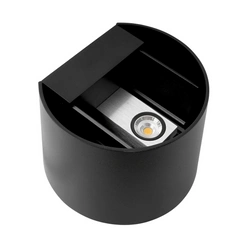 Kinkiet kulisty TONDA 9,2W ciepła 3000K czarny szer. 14cm IP54