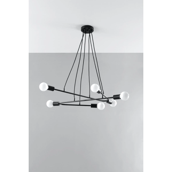 Lampa wisząca ASTRAL 6 SL.0617 czarna 6xE27