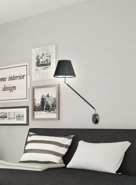 Kinkiet FILLY na regulowanym ramieniu 21-73891 czarny matowy 1x40W E27