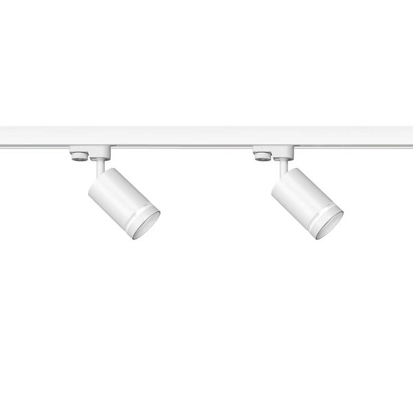 Zestaw Szynoprzewód 4xPipe Ring GU10 + Prowadnica 2x1m + Złączki - Biały