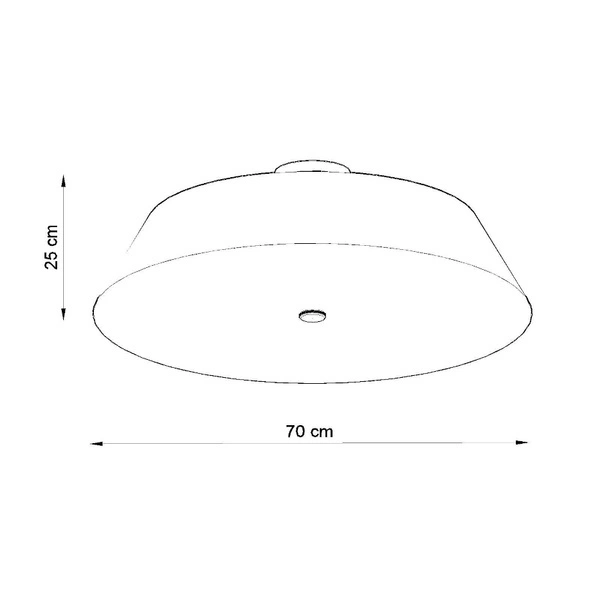 Nowoczesna lampa sufitowa VEGA SL.0822 70cm czarna 5x60W E27