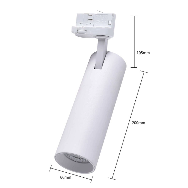 Reflektor do szynoprzewodów trójfazowych MAGNUM, biały, 20W LED