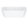 Kwadratowy plafon kryształki MOA LED szer 40cm