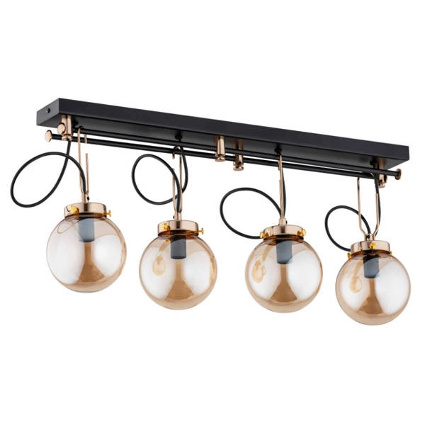 Lampa wisząca ALFA VOLANS CZARNA 4xE14 14cm | 63013