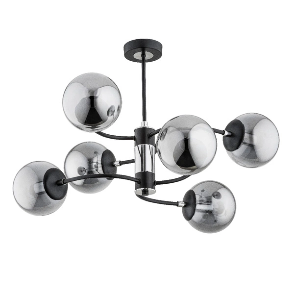 Lampa sufitowa ALFA DEMA CHROM 6xE14 62cm | 28406