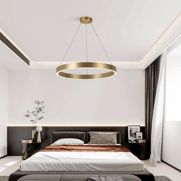 Midway lampa wisząca pierścień mała śr.60 cm 40W | złoty