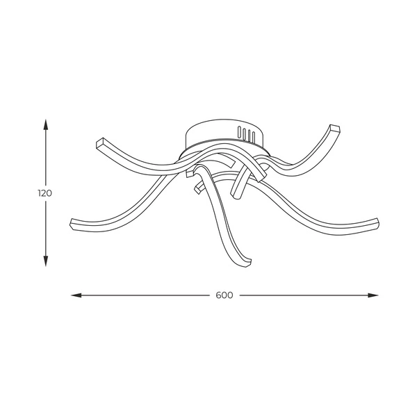 20023-5CCH FOCUS LAMPA SUFITOWA CHROM