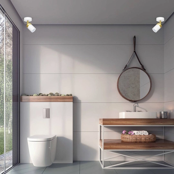 Kinkiet JOKER, MLP6128, biały/złoty, 1x8W GU10