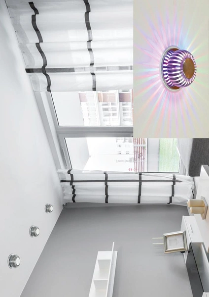 SA-09 AL 3W LED RGB 230V oczko sufitowe lampa sufitowa aluminiowa