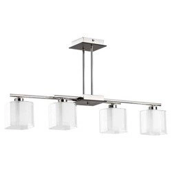 Lampa sufitowa nowoczesna SQUARE wenge/chrom szer. 81cm