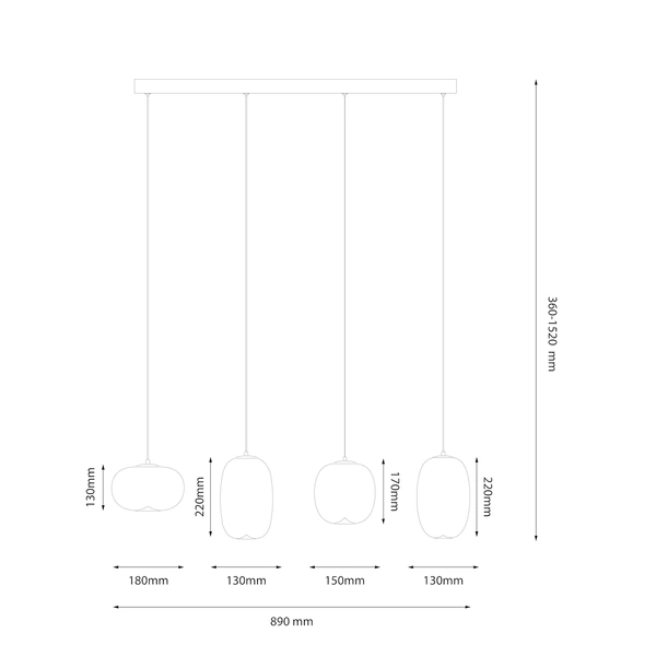 Lampa wisząca VASO AMBER 15W