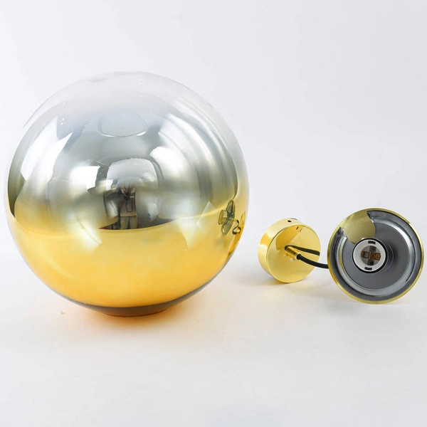 Lampa wisząca szklana kula złota PALLA śr. 30cm