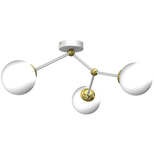 Lampa sufitowa JOY, MLP7464, biały/złoty, 3x40W E14