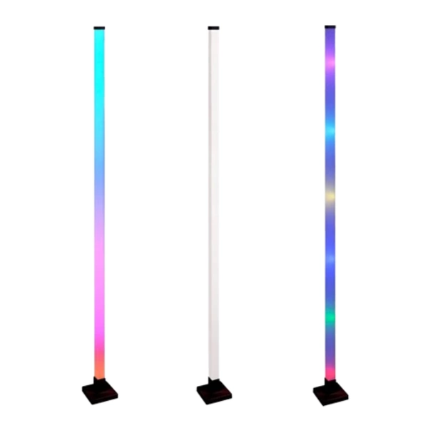 Muzyczna lampa stojąca RGB TUYA 10W 5V DIMM + Pilot wys.150 cm | Czarny