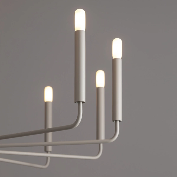 Lampa wisząca ORTO XII B 12xE14 wys.170cm szer.101.5cm | Silk gray 11465