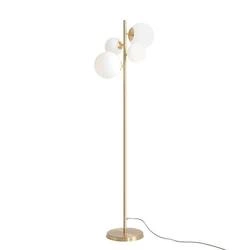 Aldex Lampa podłogowa BLOOM 1091A40 mosiądz/biały 2x40W E14 + 2x60W E27