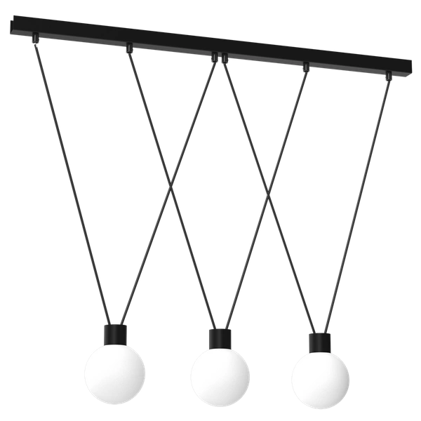 Lampa wisząca CAPRI, MLP8818, czarny/biały, 3x7W G9