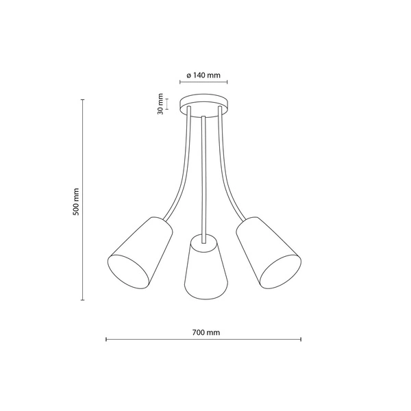 Lampa sufitowa WIRE COLOUR 2106 3xE27 2106