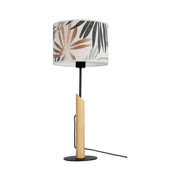 Hoja Lampa Stołowa 1xE27 Max.60W Czarny/Dąb Olejowany//Multikolor 862479104