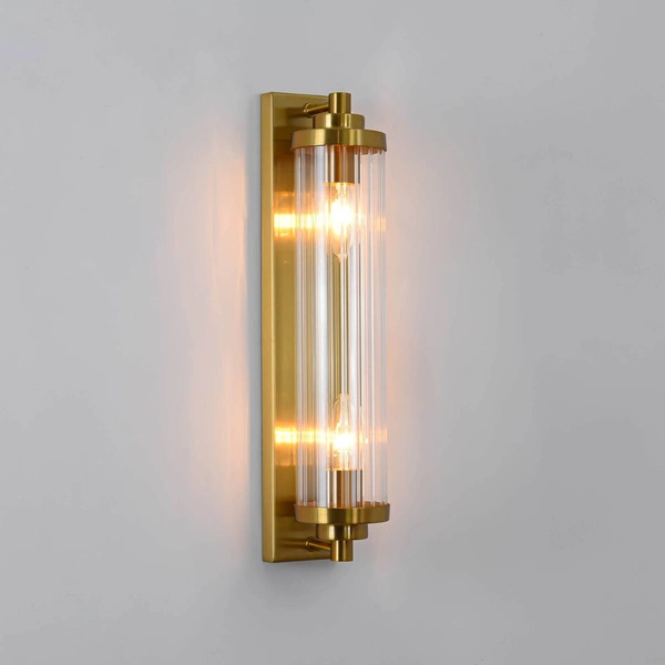 Designerska lampa ścienna kinkiet LORENZO 2x E14 | złoty