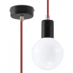 Lampa Wisząca EDISON SL.0158 czarny/czerwony 1xE27