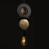 Lampa wisząca DROPS WOOD E wys. 216,5 cm E27 | czarny/złoty 11177