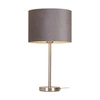 Lampa Stołowa Scarlett 1xE27 Maks. 40W Metal Satynowy/Przezroczysty Kabel PCV/Szary Aksamitny Klosz 7752027