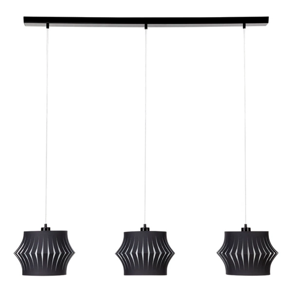 Lotus Lampa Wisząca 3xE27 Max.40W Czarny/Transparentny PVC/Antracyt 15630304