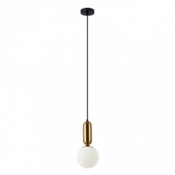 Lampa wisząca Italux Aldeva śr. 15cm E27 | brąz antyczny/czarny