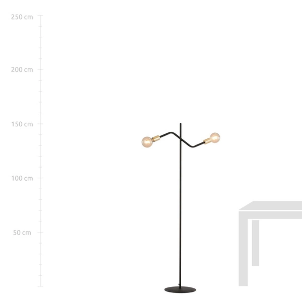 Lampa podłogowa Emibig BOLT LP2 Czarny GOLD 1125/LP2