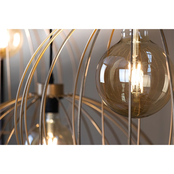 Lampa wisząca Coop 1xE27 Max.60W Złoty Metal/Czarny Metal/Czarny Kabel Tkaninowy 18831920