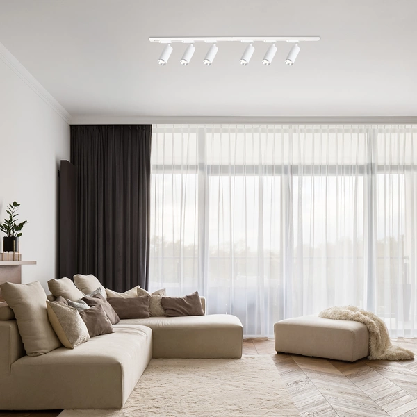 Zestaw Oprawa Mica Track Biały + Chrom 6xGU10 2m