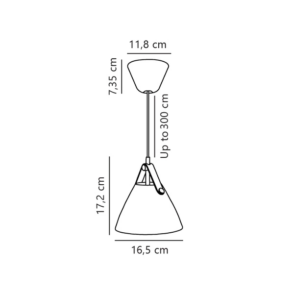 Lampa wisząca STRAP GU10 35W Metal | Czarny