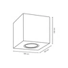 Concretedream Square Lampa Sufitowa Incl.1xLED GU10 5W Beton Biały 2576137