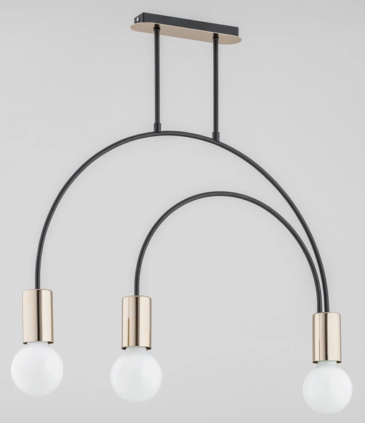 Lampa sufitowa ALFA HARRY CZARNA 3xE27 65cm | 62099