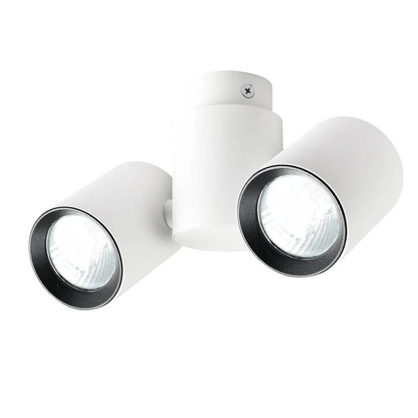 Lampa sufitowa BOSTON 2, biała z czarnymi ringami, 2x50W GU10