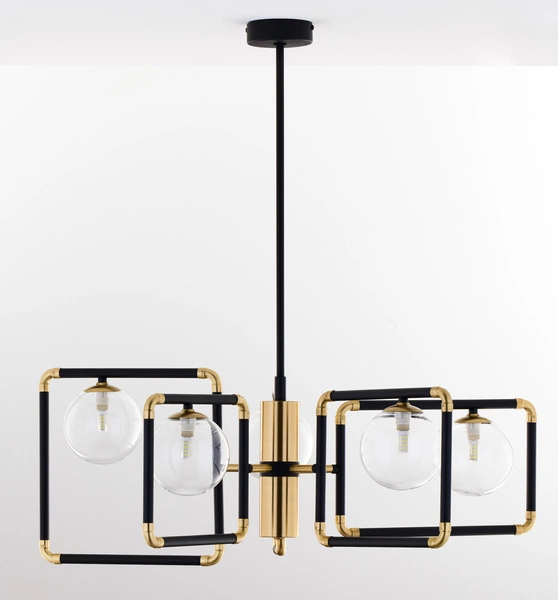 Nowoczesny Żyrandol IBRA wys. 82cm 5xG9 14W IP20 | Złoty