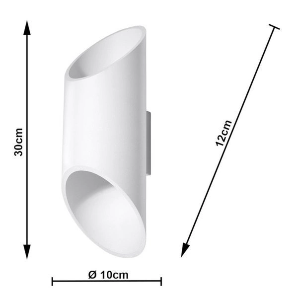Kinkiet Sollux PENNE 30 aluminium biały 12W LED, SL.0108