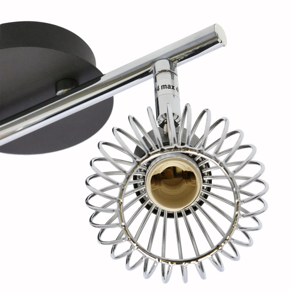 Nowoczesna lampa sufitowa OSLO listwa 92-61843 2xE14 czarny/chrom