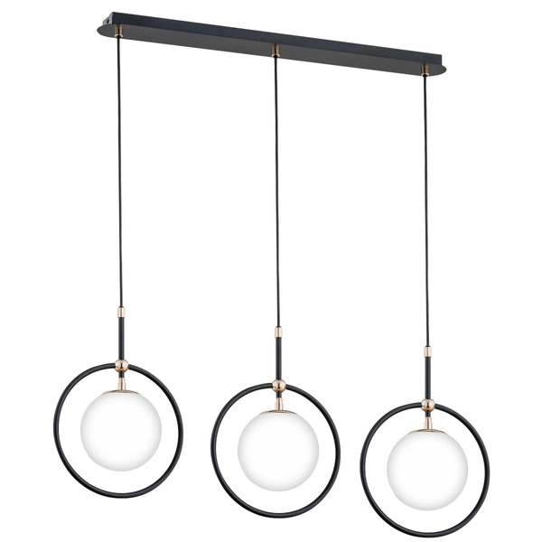 Lampa wisząca ALFA AKIRA CZARNO-BIAŁA 3xE14 80cm | 62207