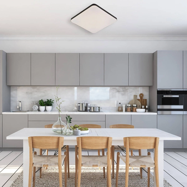 Plafon BABILON, czarny, kwadratowy mały, 18W LED, barwa neutralna 4000K