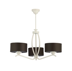 Klasyczna Lampa wisząca KASZMIR wys. 64cm 3xE27 15W IP20 | Biały mat