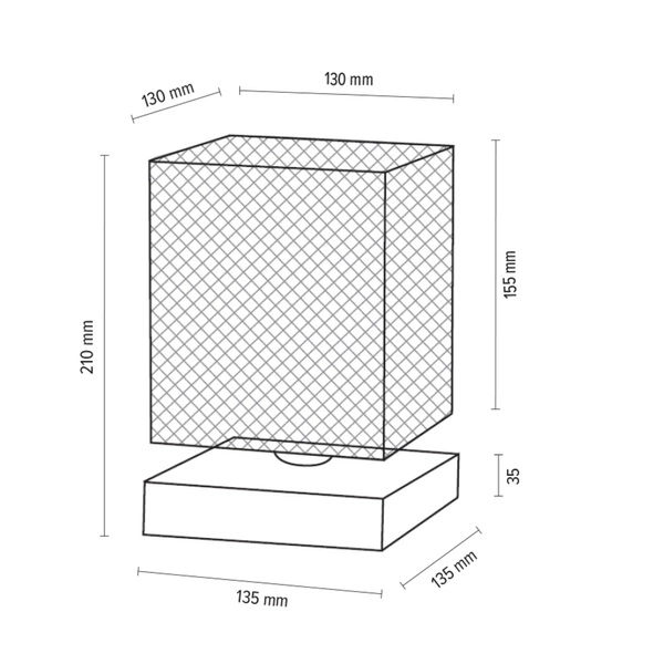 Lampa stołowa Norman Wood 1xE27 Max.25W Dąb olejowany/Chromowany metal/Przezroczysty kabel PVC 9175974