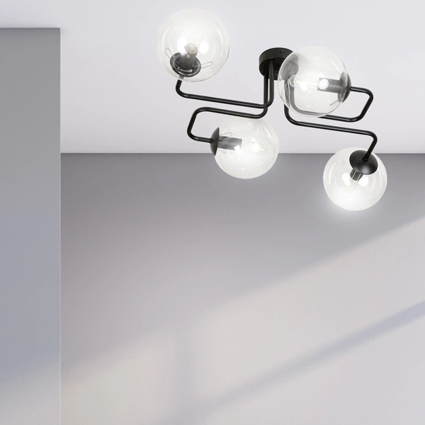 Lampa sufitowa Emibig BRENDI 4 BL TRANSPARENT 831/4